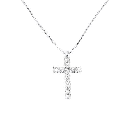 Halskette Roman Gioielli Dame in Weißgold Diamante 0.48 Ct R375A1124N238CR2 - R375A1124N238CR2